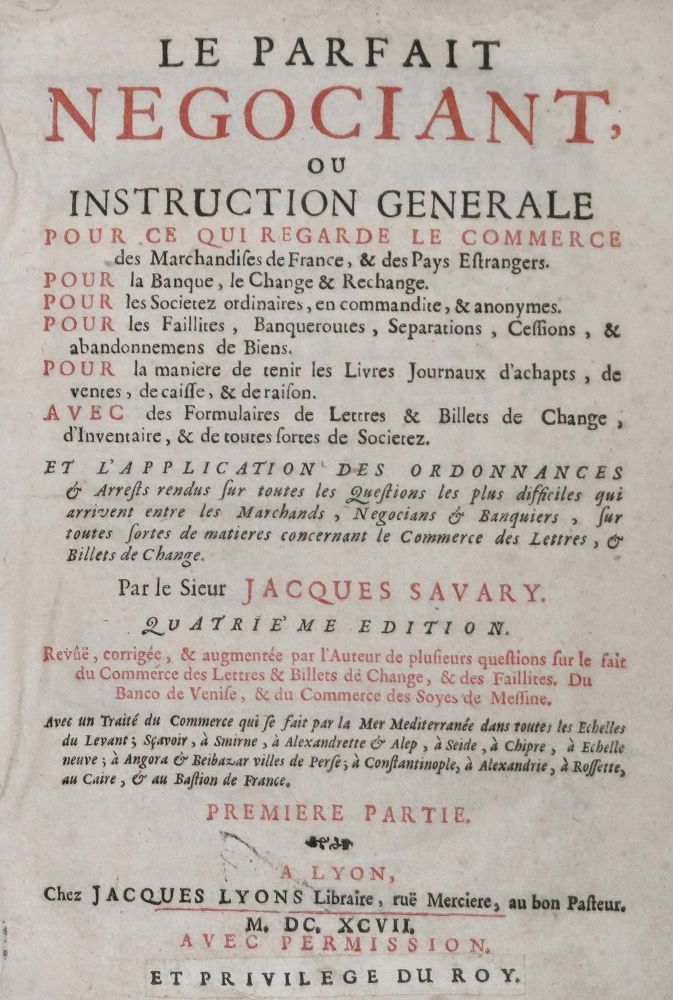 Große Abbildung Nr.1: 126-622 Savary,J.: (Alte Drucke, Handschriften und Theologie)