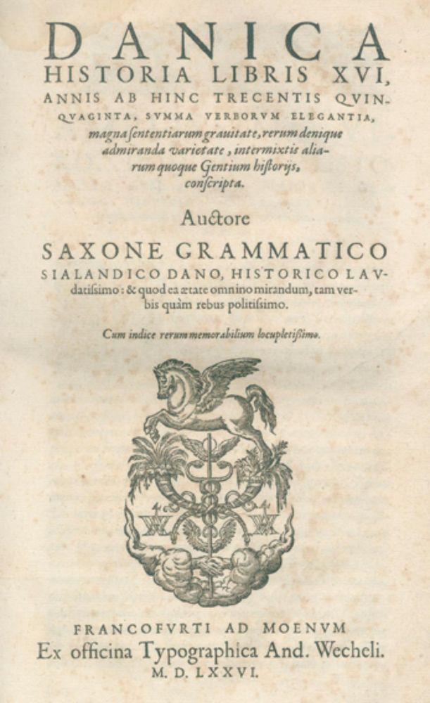Große Abbildung Nr.1: 126-624 Saxo Grammaticus.: (Alte Drucke, Handschriften und Theologie)