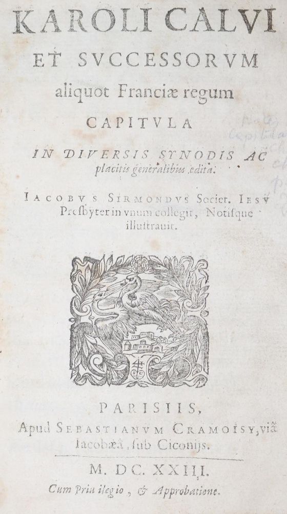Große Abbildung Nr.1: 126-636 Sirmond,J.: (Alte Drucke, Handschriften und Theologie)