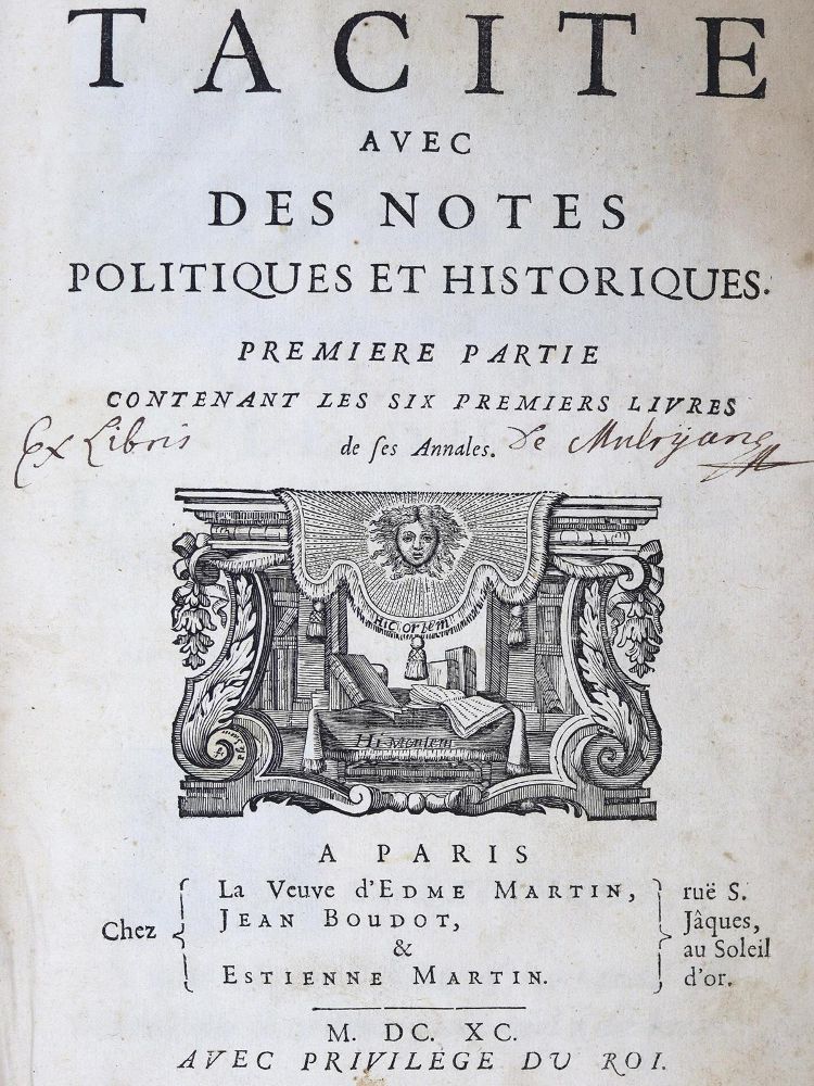 Große Abbildung Nr.1: 126-643 Tacite: (Alte Drucke, Handschriften und Theologie)