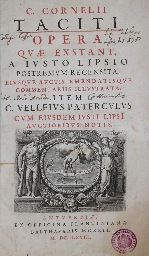 Große Abbildung Nr.1: 126-645 Tacitus,C.C.: (Alte Drucke, Handschriften und Theologie)
