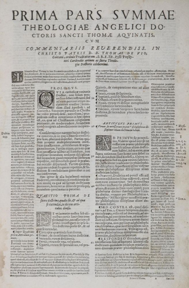 Große Abbildung Nr.1: 126-649 Thomas von Aquin.: (Alte Drucke, Handschriften und Theologie)