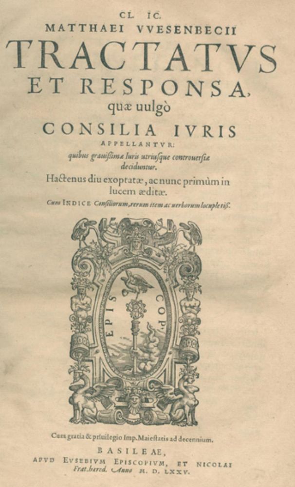 Große Abbildung Nr.1: 126-662 Wesenbeck,M.: (Alte Drucke, Handschriften und Theologie)
