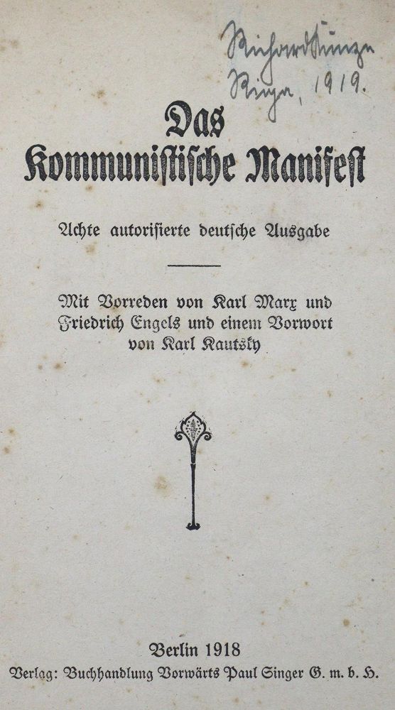 Große Abbildung Nr.1: 126-675 Kommunistische Manifest, Das.: (Sozialismus)