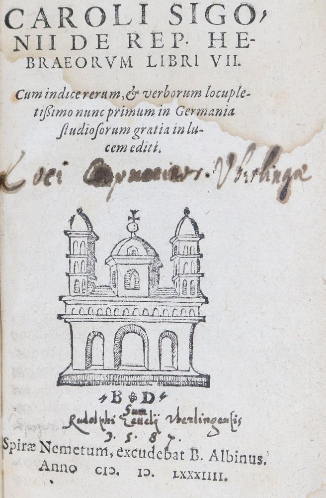 Große Abbildung Nr.1: 126-707 Sigonio,C.: (Judaica)