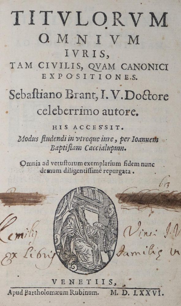 Große Abbildung Nr.1: 126-711 Brant,S.: (Juridica und Kriminologie)