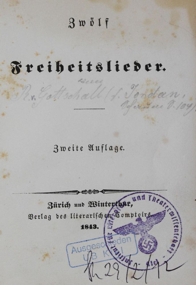 Große Abbildung Nr.1: 126-807 (Gottschall,R.C.v.).: (Musik)