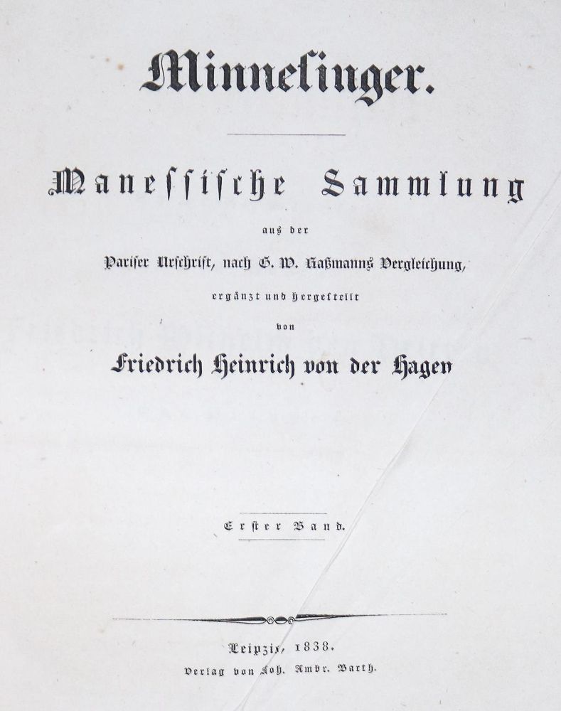 Große Abbildung Nr.1: 126-811 Hagen,F.H.v.d.: (Musik)