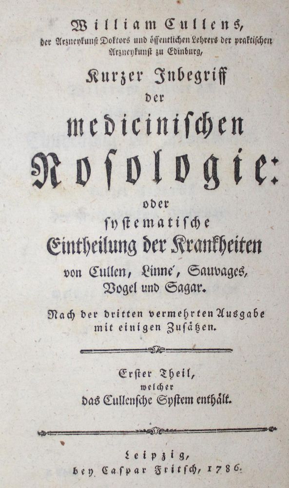 Große Abbildung Nr.1: 126-85 Cullen,W.: (Aus der Sammlung Professor Dr.Dr.Johannes Büttner Teil 1)