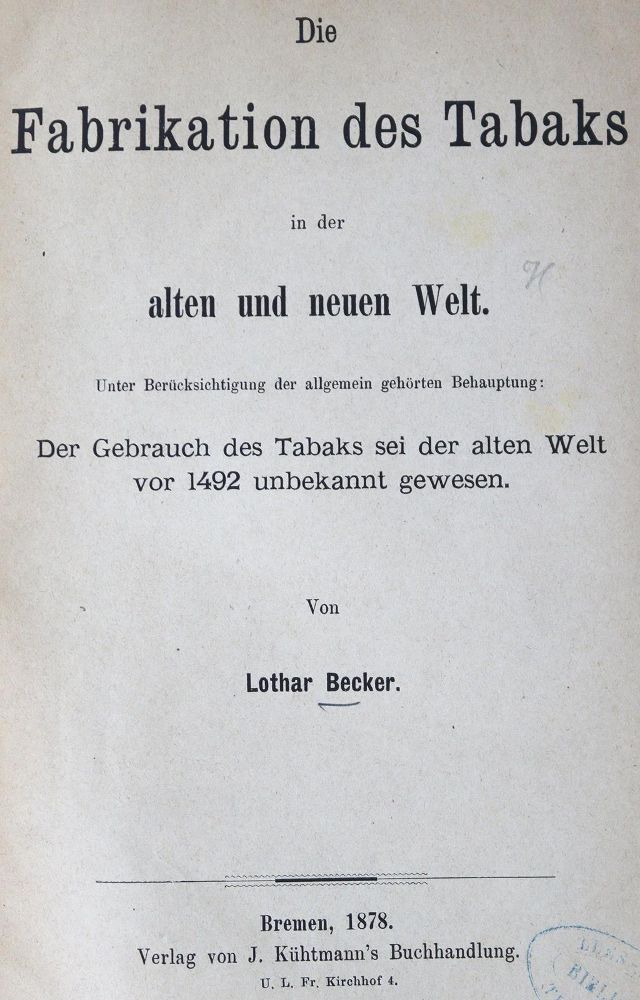 Große Abbildung Nr.1: 126-883 Becker,L.: (Küche und Haushalt, Genussmittel, Tabak)