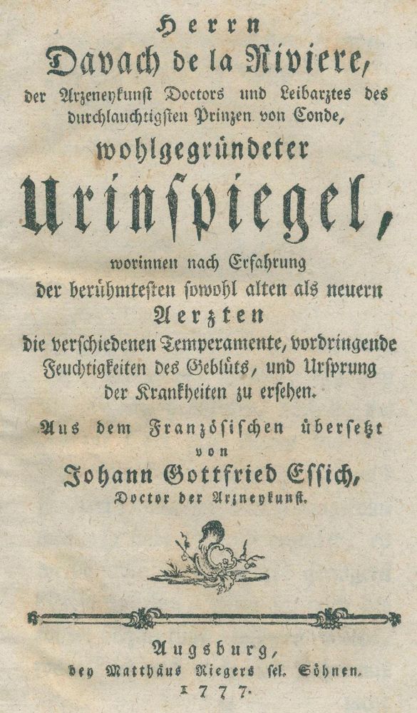 Große Abbildung Nr.1: 126-90 Davach de la Riviere,(J.).: (Aus der Sammlung Professor Dr.Dr.Johannes Büttner Teil 1)
