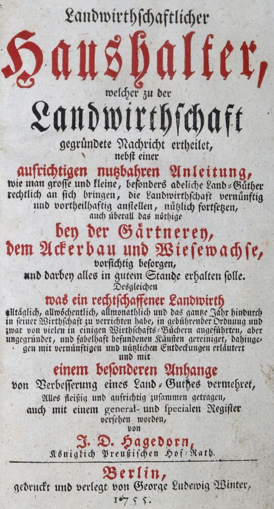 Große Abbildung Nr.1: 126-936 Hagedorn,J.D.: (Land- und Forstwirtschaft, Landwirtschaft)