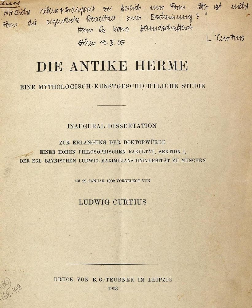Große Abbildung Nr.1: 126-944 Curtius,L.: (Archäologie)