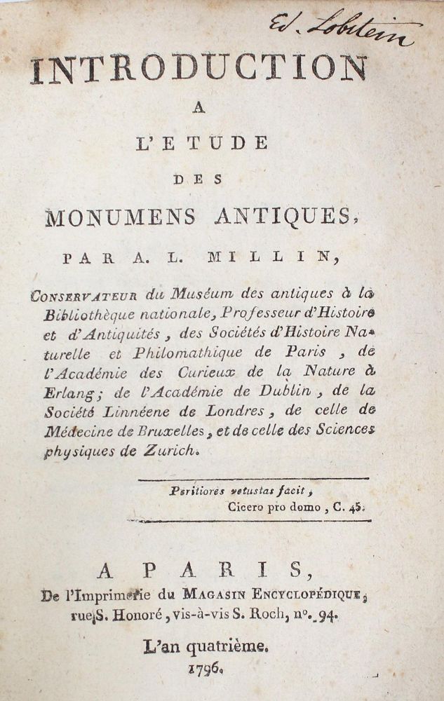 Große Abbildung Nr.1: 126-945 Millin,A.L.: (Archäologie)