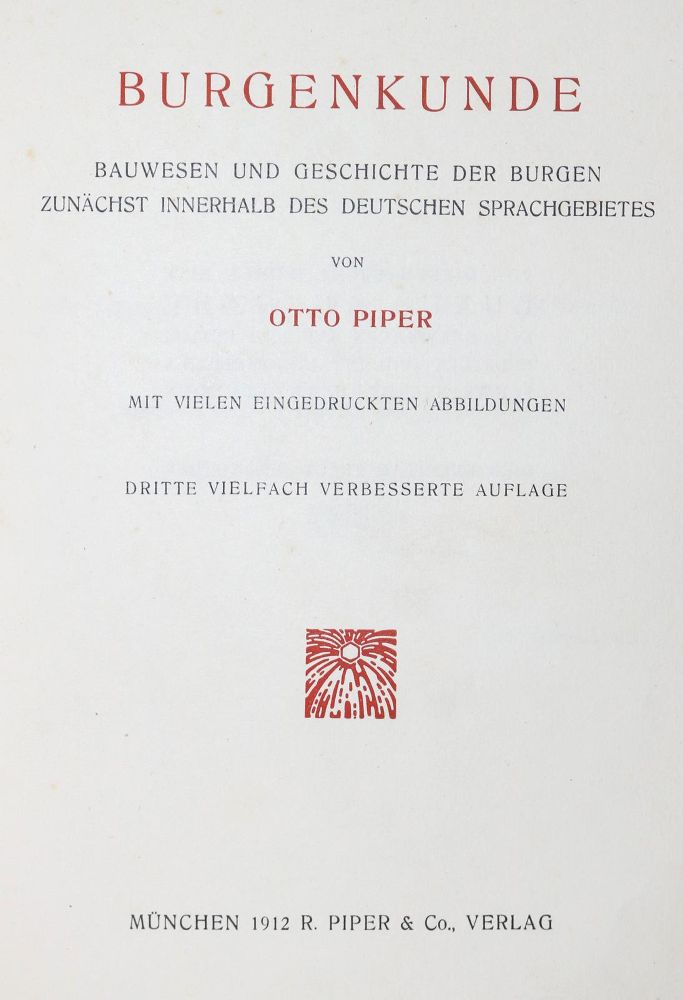 Große Abbildung Nr.1: 126-949 Piper,O.: (Architektur, Burgenkunde)