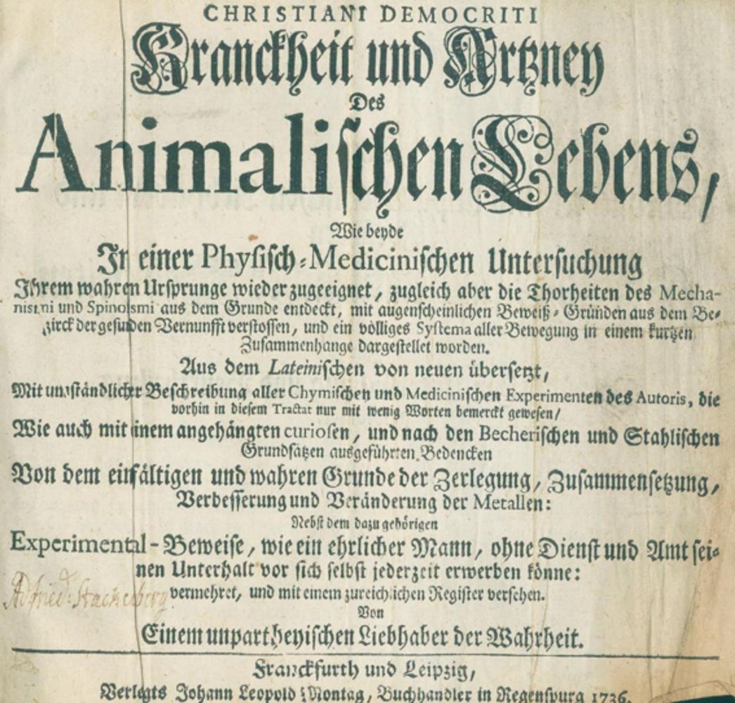 Große Abbildung Nr.1: 126-97 Dippel,J.C.: (Aus der Sammlung Professor Dr.Dr.Johannes Büttner Teil 1)