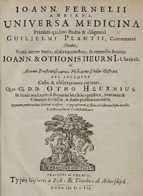 Bild Nr.1: 126-107 Fernel,J.: (Aus der Sammlung Professor Dr.Dr.Johannes Büttner Teil 1)