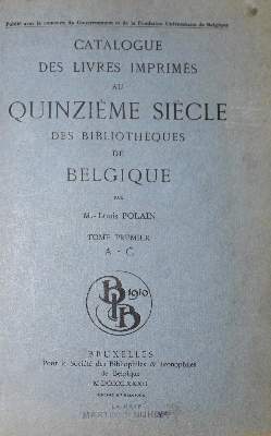 Bild Nr.1: 126-1098 Polain,M.-L.: (Bibliographie und Buchwesen)