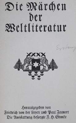 Bild Nr.1: 126-1167 Leyen,F.v.d. u. P.Zaunert (Hrsg.).: (Märchen)