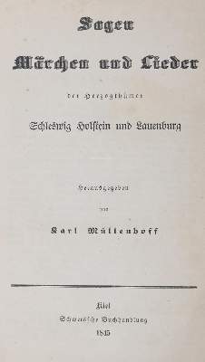 Bild Nr.1: 126-1186 Müllenhoff,K. (Hrsg.).: (Schleswig-Holstein)