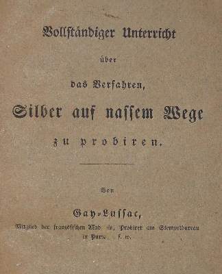 Bild Nr.1: 126-119 Gay-Lussac,(L.J.).: (Aus der Sammlung Professor Dr.Dr.Johannes Büttner Teil 1)