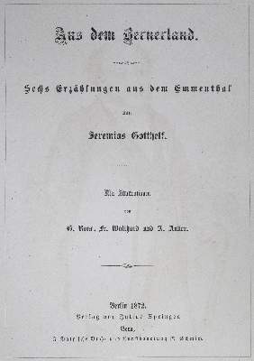 Bild Nr.1: 126-1252 Gotthelf,J. (d.i. A.Bitzius).: (Literatur und illustrierte Bücher bis 19.Jahrhundert)