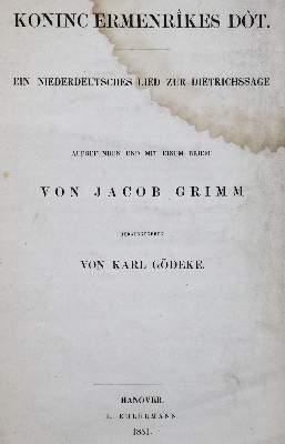 Bild Nr.1: 126-1254 Goedeke,K. (Hrsg.).: (Grimm)