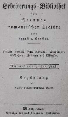 Bild Nr.1: 126-1282 Kotzebue,A.v. (Übers.).: (Literatur und illustrierte Bücher bis 19.Jahrhundert)