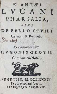 Bild Nr.1: 126-1295 Lucanus,M.A.: (Literatur und illustrierte Bücher bis 19.Jahrhundert)