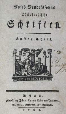 Bild Nr.1: 126-1302 Mendelssohn,M.: (Literatur und illustrierte Bücher bis 19.Jahrhundert)