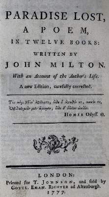Bild Nr.1: 126-1304 Milton,J.: (Literatur und illustrierte Bücher bis 19.Jahrhundert)
