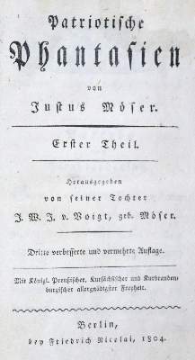 Bild Nr.2: 126-1305 Möser,J.: (Literatur und illustrierte Bücher bis 19.Jahrhundert)