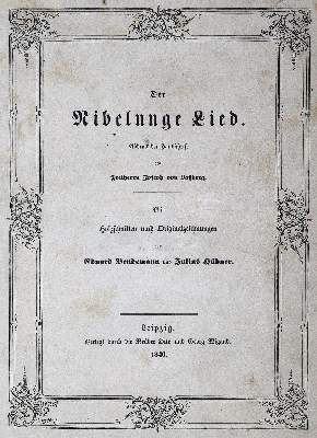 Bild Nr.1: 126-1313 Nibelunge Lied, Der.: (Literatur und illustrierte Bücher bis 19.Jahrhundert)