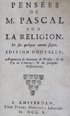 Bild Nr.1: 126-1321 Pascal,(B.).: (Literatur und illustrierte Bücher bis 19.Jahrhundert)