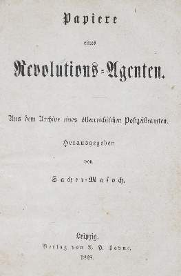 Bild Nr.1: 126-1332 Sacher-Masoch,L.v. (Hrsg.).: (Literatur und illustrierte Bücher bis 19.Jahrhundert)