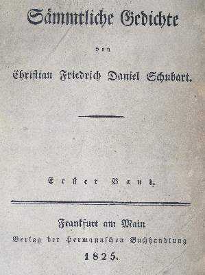 Bild Nr.1: 126-1339 Schubart,C.F.D.: (Literatur und illustrierte Bücher bis 19.Jahrhundert)