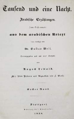 Bild Nr.1: 126-1353 Tausend und eine Nacht.: (Literatur und illustrierte Bücher bis 19.Jahrhundert)