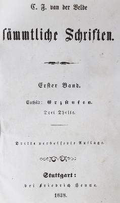Bild Nr.1: 126-1359 Velde,C.F.v.d.: (Literatur und illustrierte Bücher bis 19.Jahrhundert)