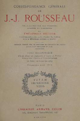Bild Nr.1: 126-1504 Rousseau,J.J.: (Literatur und illustrierte Bücher 20.Jahrhundert - Alte Literatur in modernen Ausgaben)