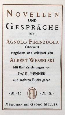 Bild Nr.2: 126-1527 Wesselski,A.: (Literatur und illustrierte Bücher 20.Jahrhundert - Alte Literatur in modernen Ausgaben)
