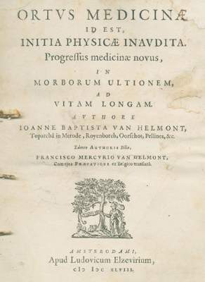Bild Nr.1: 126-158 Helmont,J.B. van.: (Aus der Sammlung Professor Dr.Dr.Johannes Büttner Teil 1)