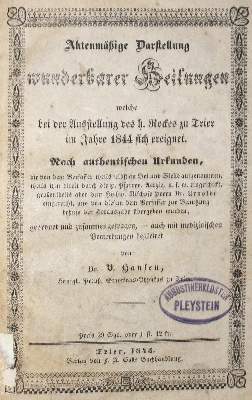 Bild Nr.1: 126-1588 Hansen,V.: (Medizin, Trier)