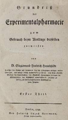 Bild Nr.1: 126-160 Hermbstädt,S.F.: (Aus der Sammlung Professor Dr.Dr.Johannes Büttner Teil 1)