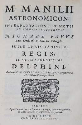 Bild Nr.2: 126-1609 Manilius,M.: (Verschiedene Gebiete - Varia, Astronomie)