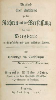 Bild Nr.1: 126-1624 Köhler,A.W.: (Verschiedene Gebiete - Varia, Bergbau)