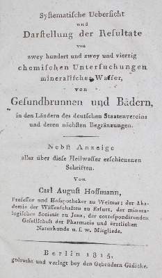 Bild Nr.1: 126-168 Hoffmann,C.A.: (Aus der Sammlung Professor Dr.Dr.Johannes Büttner Teil 1)