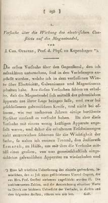 Bild Nr.1: 126-1690 Oersted,H.C.: (Verschiedene Gebiete - Varia, Physik, Magnetismus)