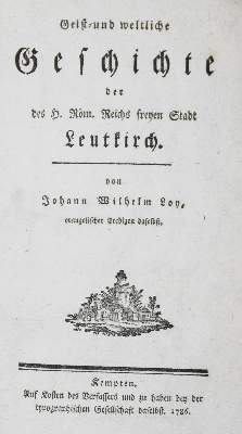 Bild Nr.1: 126-1805 Loy,J.W.: (Deutschland, Leutkirch)