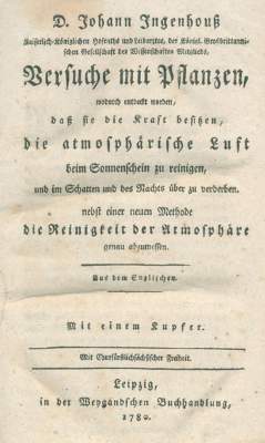 Bild Nr.1: 126-184 Ingenhousz,J.: (Aus der Sammlung Professor Dr.Dr.Johannes Büttner Teil 1)