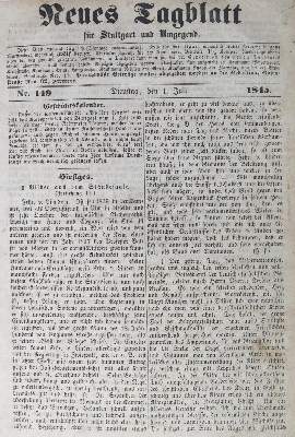 Bild Nr.1: 126-1867 Neues Tagblatt: (Deutschland, Stuttgart)